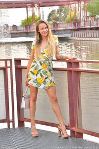 FTV Nayomi Posing In Little Dress Outdoors