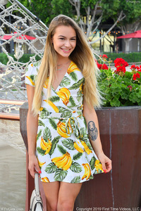 FTV Nayomi Posing In Little Dress Outdoors