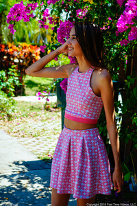 FTV Natalia Teasing Outdoors In Summer Dress 