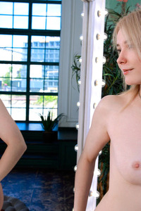 Polly White Wearing Nothing But Long Satin Gloves And Delicate Silver Chains