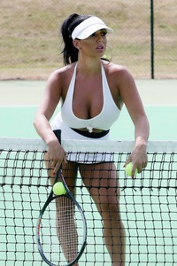 Busty Grace J Teal Tennis Player