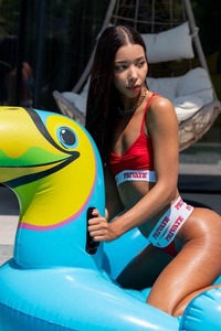 Lia Lin Sexy Brunette Solo Striptease