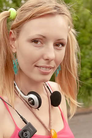 Alina Porter Hot Blonde Teen Rides On Bike