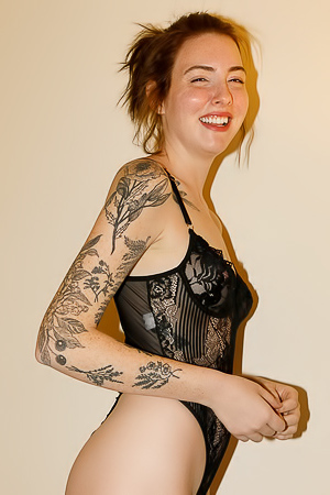 Maggie O’Shannon in lace bodysuit