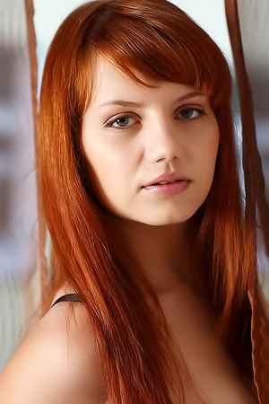 Sexy Redhead Solana In Stockings