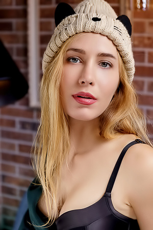 Madelina Reveal She's Wearing Nothing But Sexy Black Lingerie