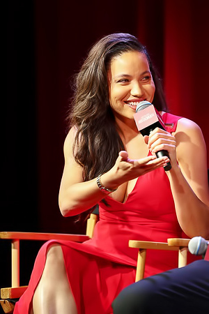 Jurnee Smollett Cleavage in a Red Dress!