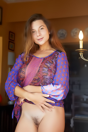 Belka - Sheer Dress Reveal - Ukrainian Hairy Pussy