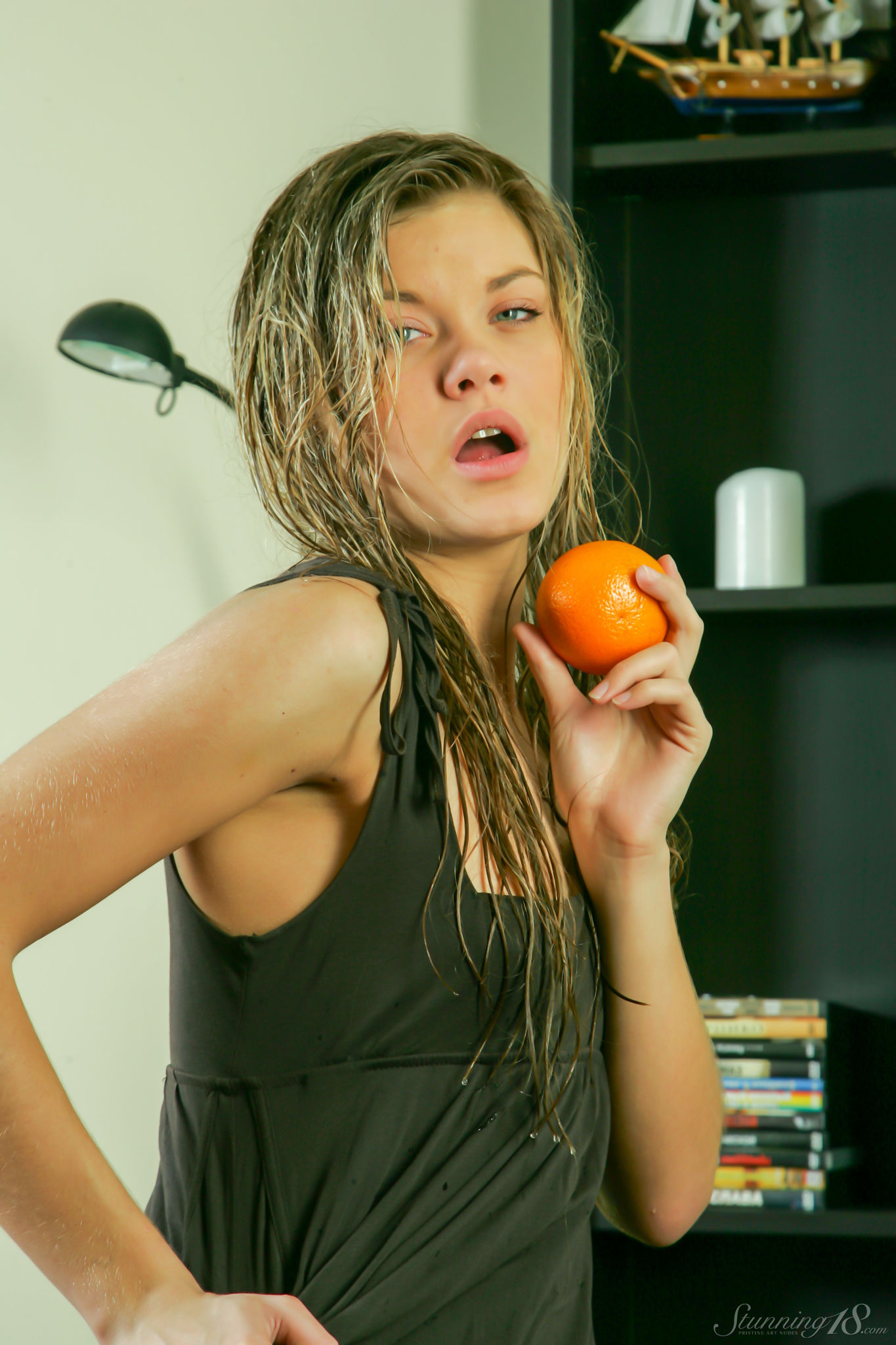 Lisa Entices With Her Alluring Smile And Wet Dream Look As She Undresses