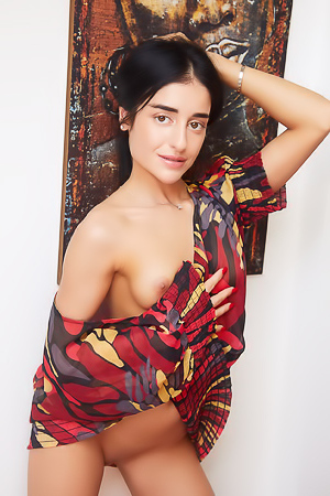 Ara Mix Shows Off Her Alluring Eyes And Delicious Pink Pussy In Stunning Poses