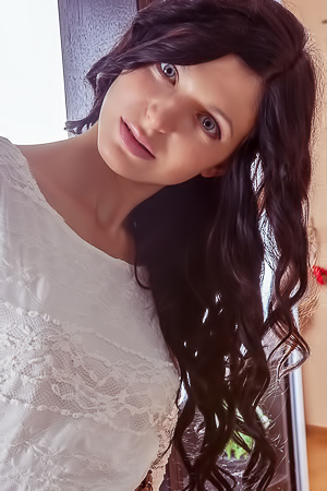 Arian, barefoot and ready, long dress sliding off in slow tease, statuesque in mirror glow